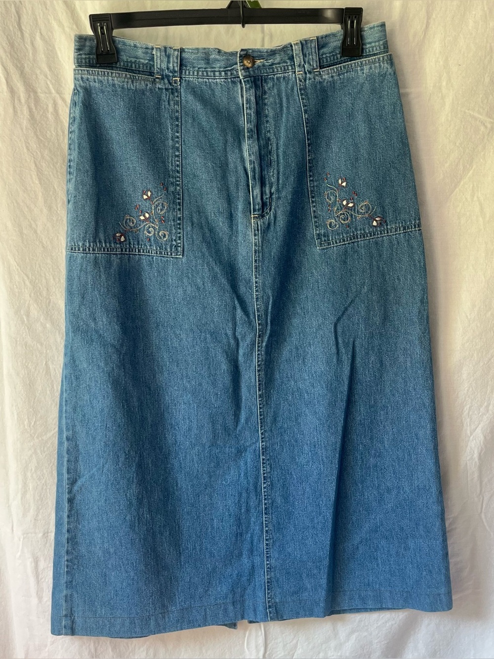 White Stag Blue Denim Long Jean Skirt 90s Y2K Modest 14